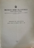 Ministero del turismo: istruzioni per l’applicazione della legge 12 marzo 1968