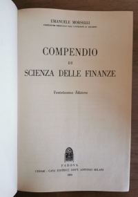 Compendio di scienza delle finanze