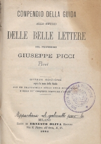 VOCABOLARIO DELLA PRONUNZIA TOSCANA  di Pietro FANFANI. [  Firenze, Le Monnier 1879 ]. di 