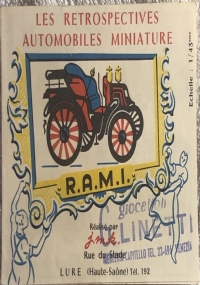 Les retrospectives automobiles miniature RAMI catalogo macchinine