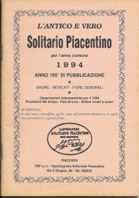 LANTICO E VERO SOLITARIO PIACENTINO 1997 di 