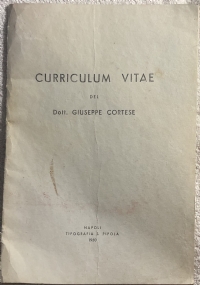 Curriculum vitae del Dott. Giuseppe Cortese AUTOGRAFATO