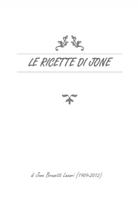 Le ricette di Jone