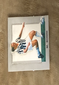 Figurina fustellata M. Bonini Juventus sorpresa patatine anni 80 di AA.VV.