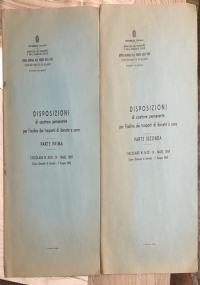 Diposizioni di carattere permanente per l’inoltro dei trasporti di derrate a carro Parte 1 e 2 di Ministero dei Trasporti Ferrovie dello Stato