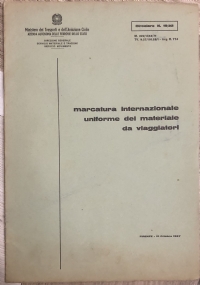 Marcatura internazionale uniforme del materiale da viaggiatori di Ministero dei Trasporti Ferrovie dello Stato Direzione Generale