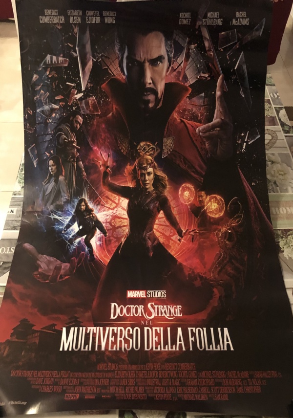 Poster locandina Doctor Strange 2 100x70 cm ORIGINALE da cinema 2022 di Sam Raimi