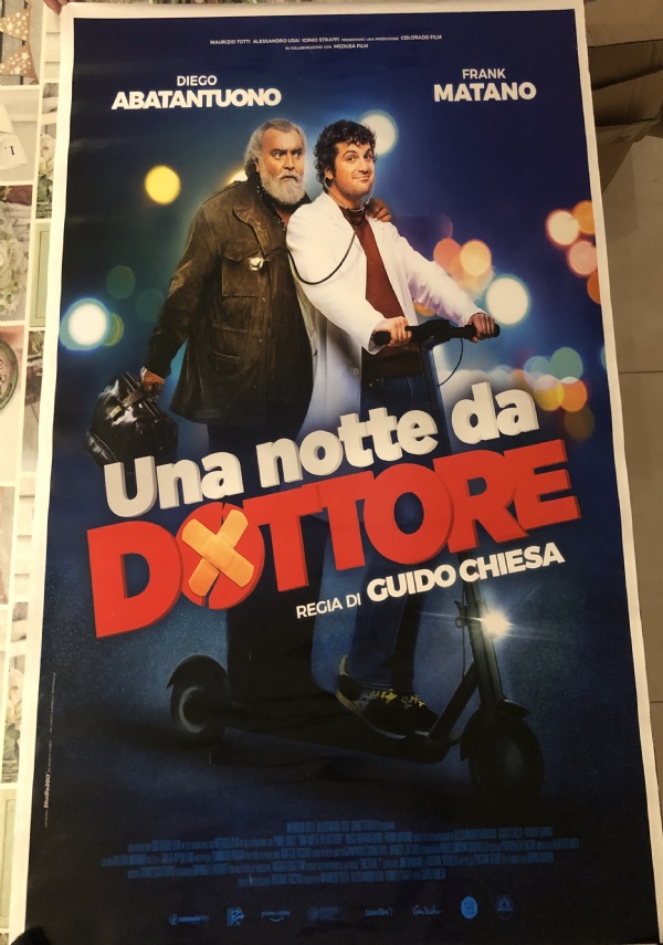 Poster locandina Una notte da dottore 100x70 cm ORIGINALE da cinema 2021 di Guido Chiesa