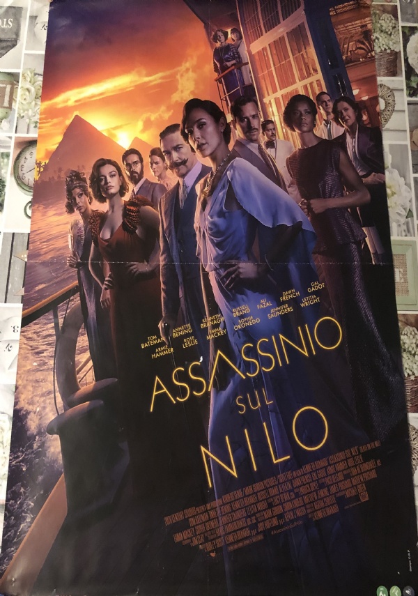 Poster locandina Assassinio sul Nilo 100x70 cm ORIGINALE da cinema 2022 di Kenneth Branagh