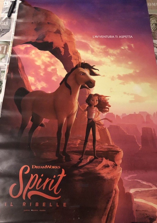 Poster locandina Spirit il ribelle 100x70 cm ORIGINALE da cinema 2021 di Elaine Bogan