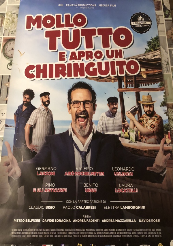 Poster locandina Mollo tutto e apro un chiringuito 100x70 cm ORIGINALE da cinema 2021 di Il Terzo Segreto di Satira