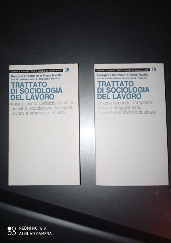 Trattato di sociologia del lavoro. Vol. II di 