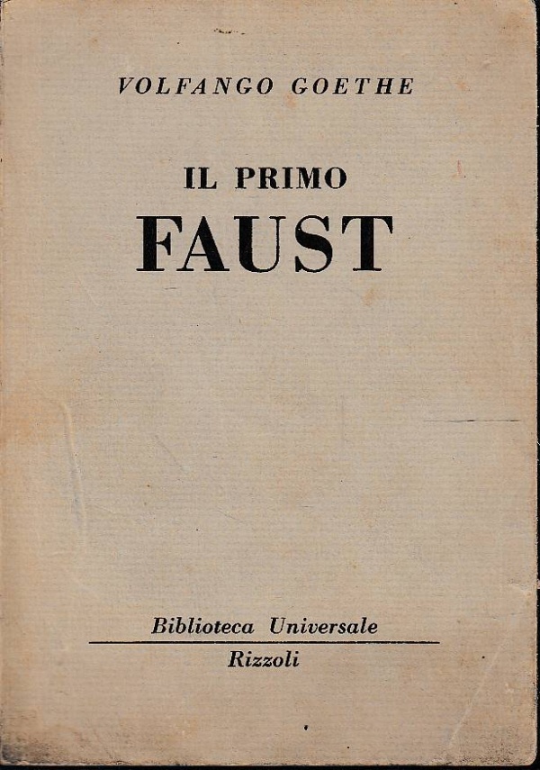 Il primo Faust di 