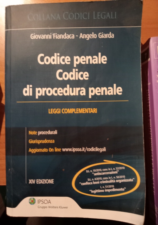 Codice di procedura penale e leggi complementari di 