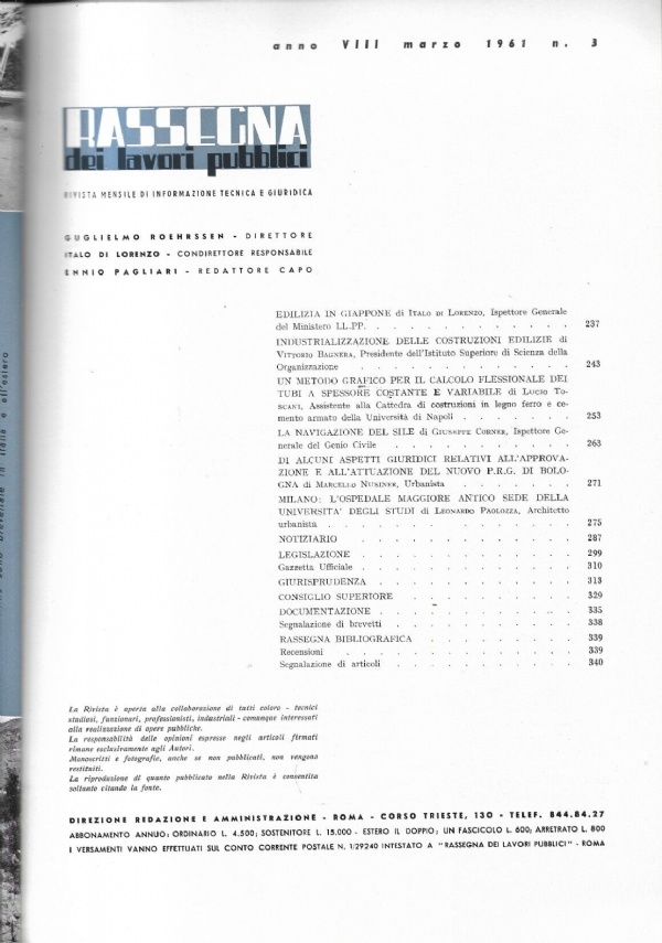 INGEGNERIA RASSEGNA DEI LAVORI PUBBLICI FEBBRAIO 1967 di 