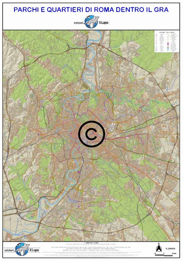 Mappa dei PARCHI E QUARTIERI DI ROMA DENTRO IL GRA di AA.VV.