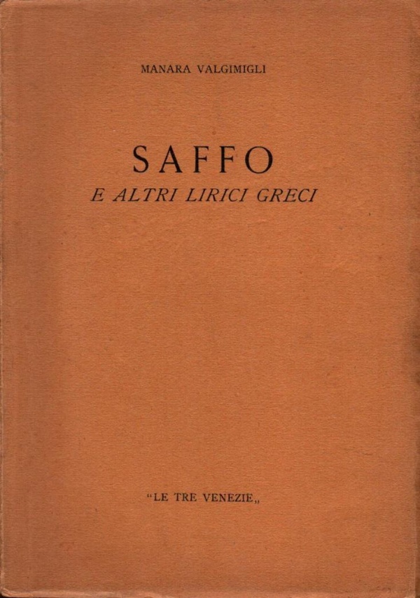 Saffo e altri lirici greci di 