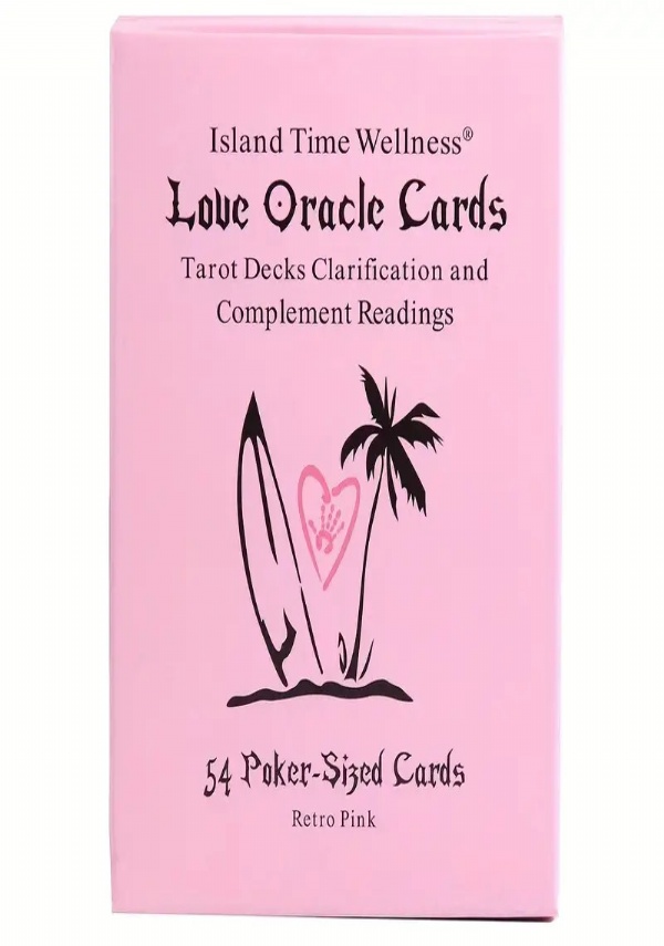 Love Oracle Cards. Tarot Decks Clarification and Complement Readings. 54 Poker-Sized Cards. Retro Pink di Island Time Wellness