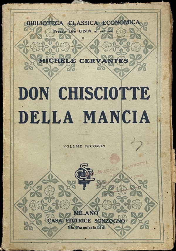 Don Chisciotte della Mancia Vol. II di Michele Cervantes