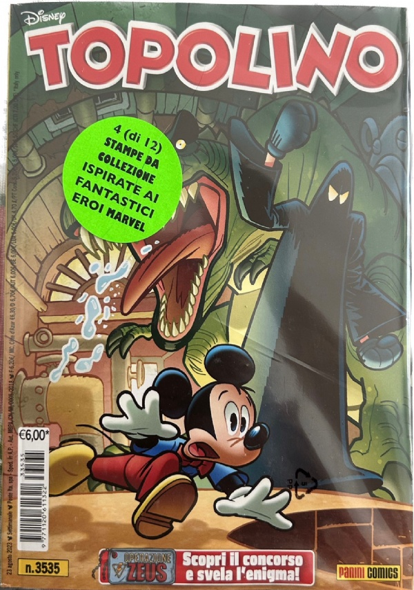 Topolino 3535 Con Litografie Marvel 5, 6, 7 e 8 di Walt Disney