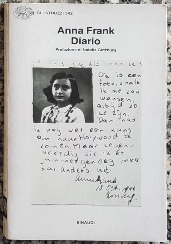 LIBRO ROMANZO - ANNA FRANK - DIARIO - PREFAZIONE NATALIA GINZBURG 