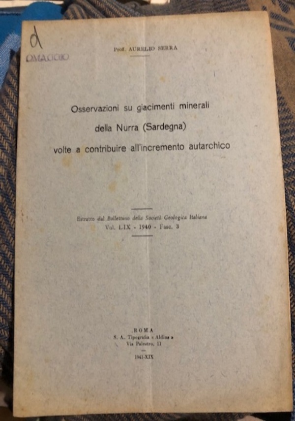 Osservazioni su roccie della Sardegna Settentrionale (Gallura- Anglona) di 