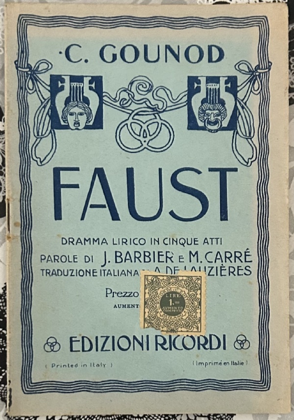 Faust di Charles Gounod di Jules Barbier, Michel Carré