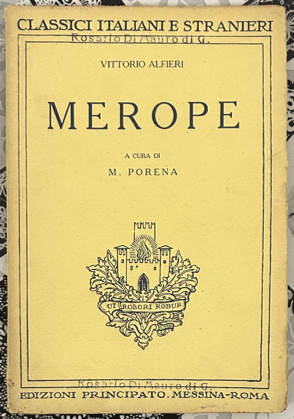 Merope di Vittorio Alfieri di Manfredi Porena