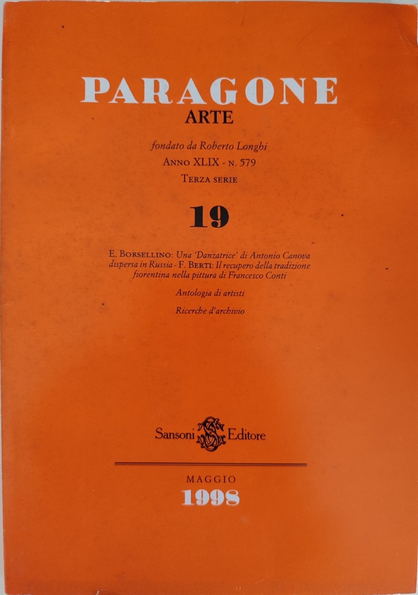 PARAGONE ARTE - Terza serie n. 22 - novembre 1998 di 