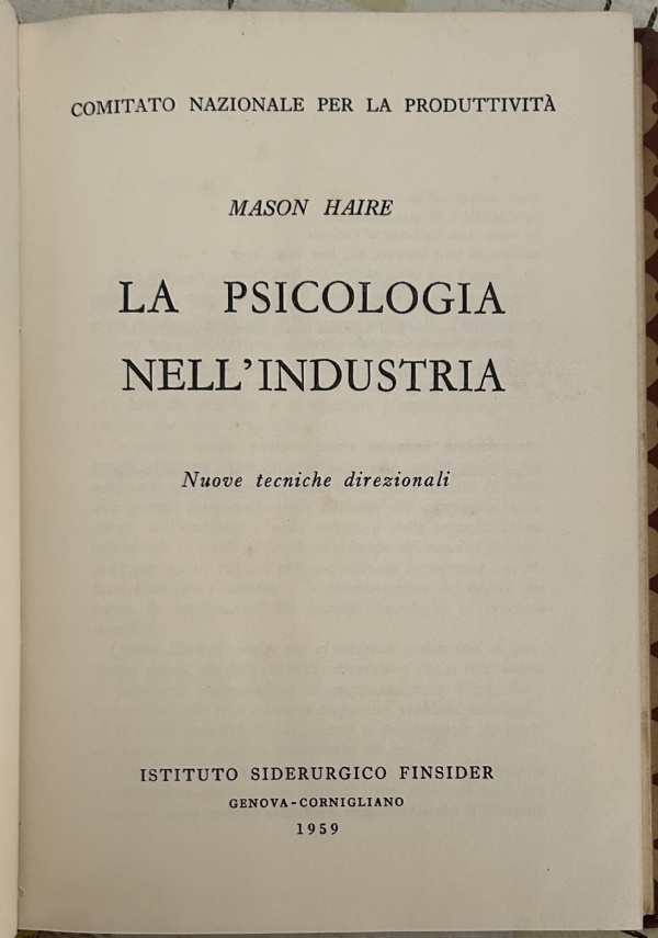 La psicologia nell’industria di Mason Haire