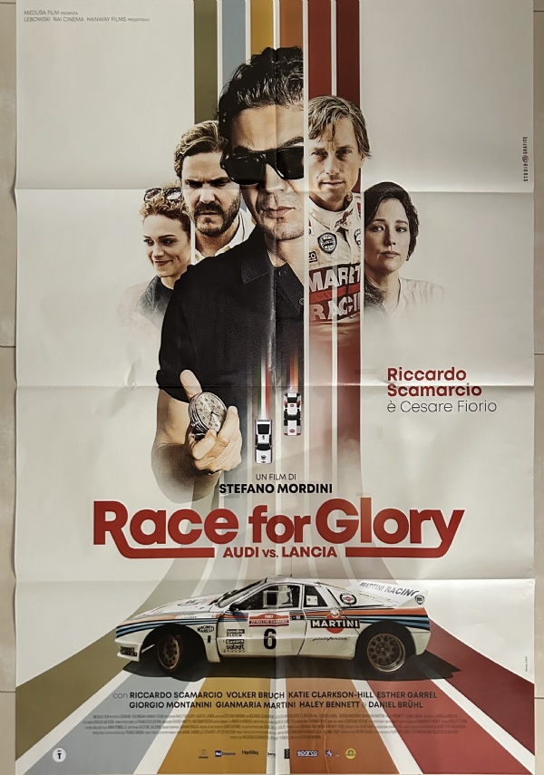 Poster locandina Race for Glory: Audi vs. Lancia 100x140 ORIGINALE da cinema di Stefano Mordini