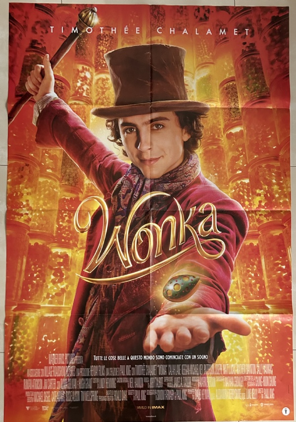 Poster locandina Wonka 100x140 ORIGINALE da cinema di Paul King