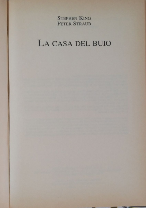 La casa del buio di 