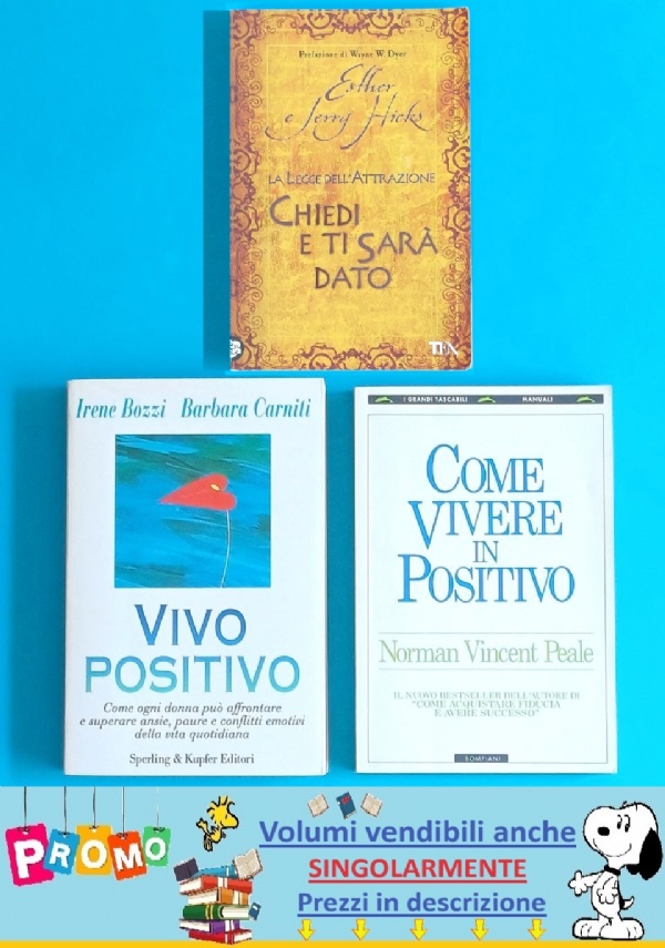 Lotto 3 libri   Chiedi e ti sar dato   Come vivere in positivo   Vivo positivo di 