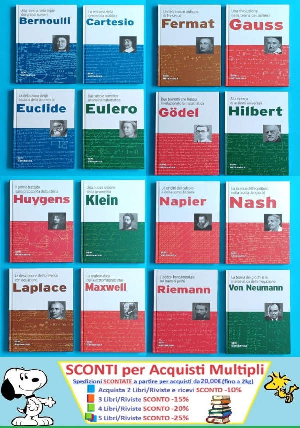 Geni della matematica RBA matematici   Bernoulli   Cartesio   Euclide   Eulero   Fermat   Gauss   Godel   Hilbert   Huygens   Klein   Laplace   Maxwell   Napier   Nash   Reimann   Von Neumann di 