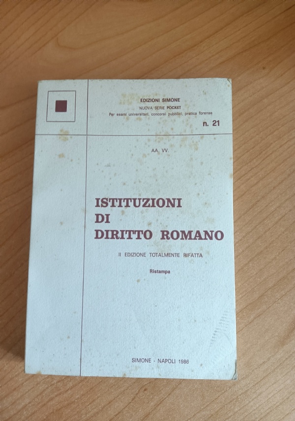 ISTITUZIONI DI DIRITTO ROMANO di 