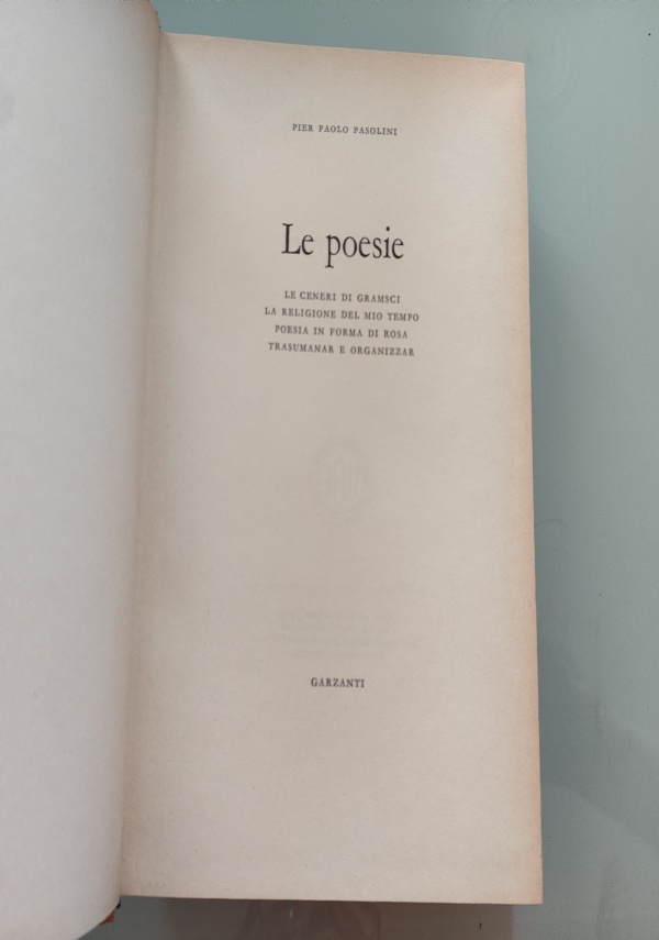 LE POESIE (PRIMA EDIZIONE) di PASOLINI PIER PAOLO