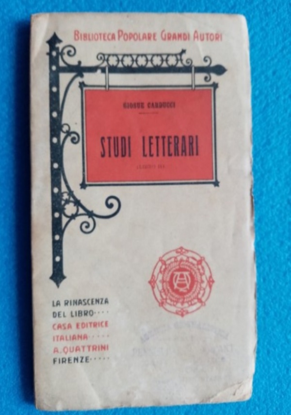 STUDI LETTERARI (libro III) di 