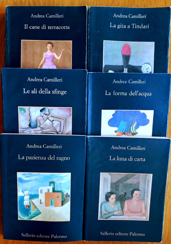 IL CANE DI TERRACOTTA, LA GITA A TINDARI, LE ALI DELLA SFINGE, LA FORMA DELL’ACQUA, LA PAZIENZA DEL RAGNO, IL GIRO DI BOA, LA LUNA DI CARTA di ANDREA CAMILLERI