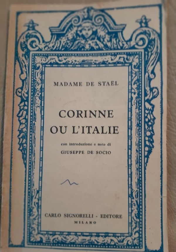 CORINNE O? L’ITALIE di MME DE STAEL